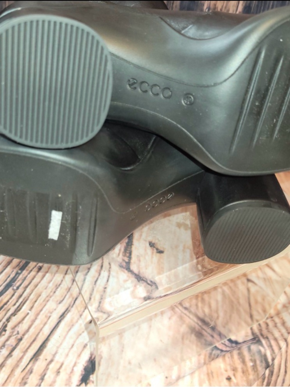 ECCO Black stretchy knee high boots, NWT - Picture 6 of 7